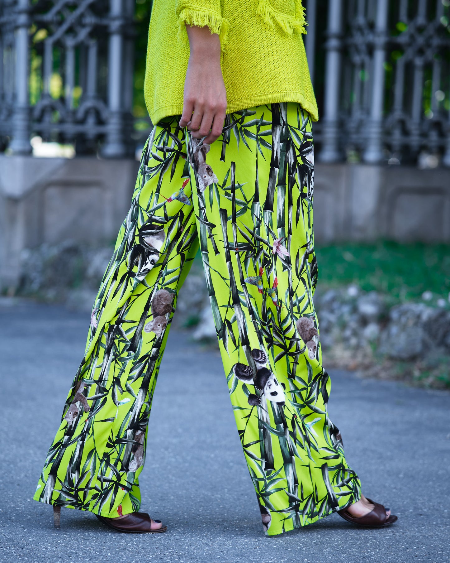 Pantaolone raso di seta con culisse in vita