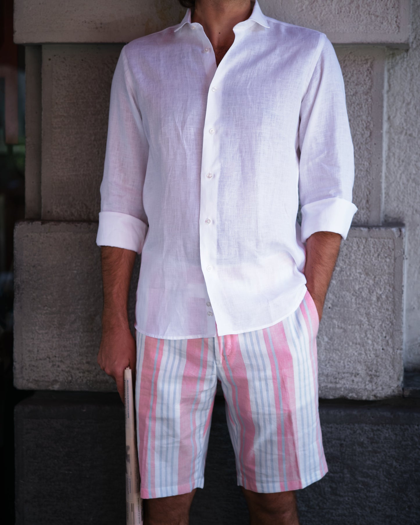 Camicia bianca in lino Neglia Sartoria